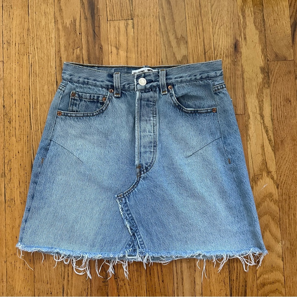 Re/done vintage Levi’s denim mini skirt
